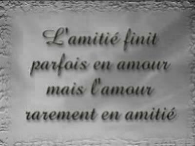 amitié > amour ! amour />/ amitié